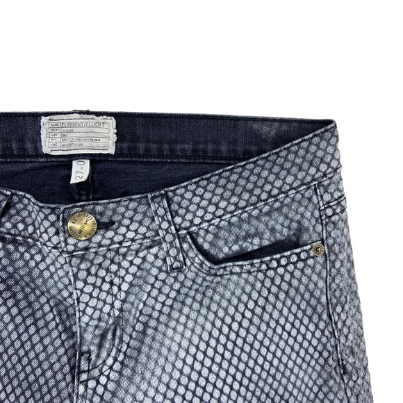 CURRENT ELLIOTT Jeans Ankle Skinny Mesh Fishnet Print - Picture 5 of 7